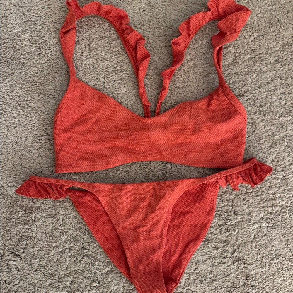 Boys + Arrows Vibrant Orange Bikini Set